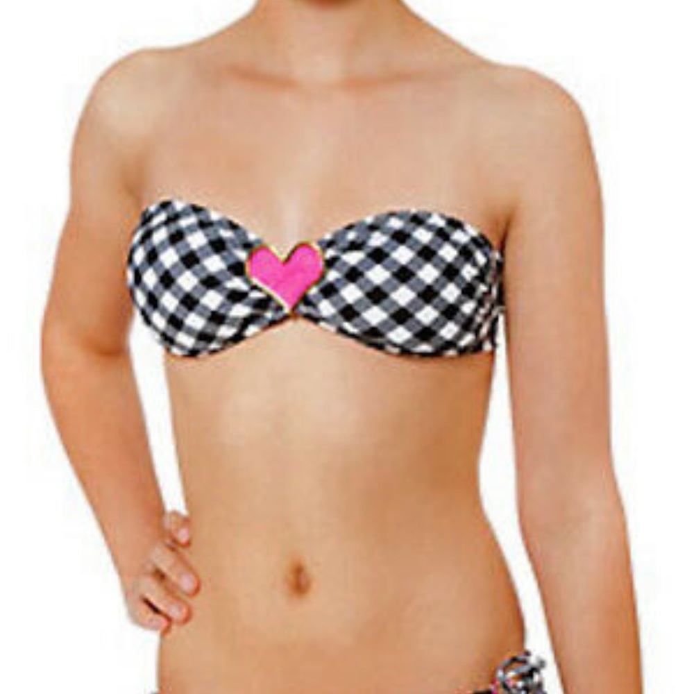 Sofia By VIX Garden Checkered Jeweled Bandeau Top
